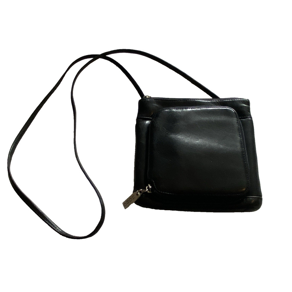 Vintage Hobo Internaltional Crossbody Bag Organizer Wallet Black Compact Small